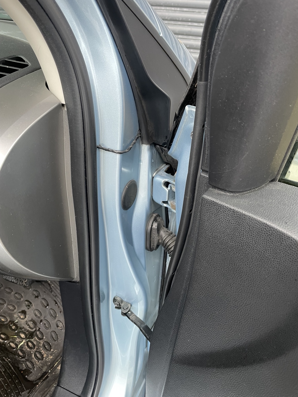 Vehicle door frame before seal upgrade